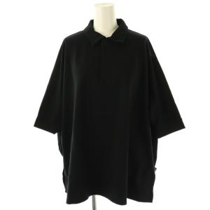 デラヴェジャージーポロプルオーバー ブラック /DO OS