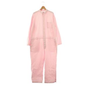 OX オールインワン つなぎ ストライプ ピンク ホワイト /ES OS