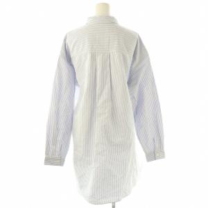 JOURNAL STANDARD LUXE 24SS OXストライプレギュラーカラービッグシャツ 長袖 パープルブルー オフホワイト /DO OS