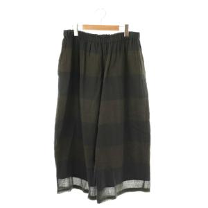 ボーダー イージー サルエルパンツ ワイドパンツ 2 グレー /DF OS