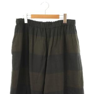 plantation ボーダー イージー サルエルパンツ ワイドパンツ 2 グレー /DF OS