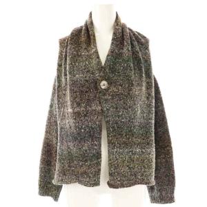 ニットカーディガン シルクモヘヤ混 M マルチカラー /SS OS