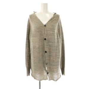 ニットカーディガン ウールリネン混  2 グレー /SS OS