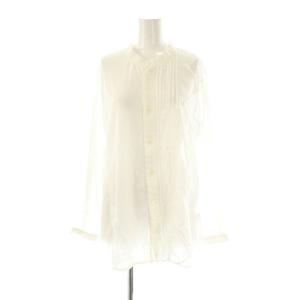 バンドカラー 長袖 デザインシャツ 2 ホワイト /ES OS