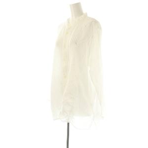 plantation バンドカラー 長袖 デザインシャツ 2 ホワイト /ES OS