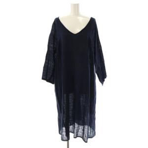 コットン Vネック ワンピース 2 ネイビー /ES OS