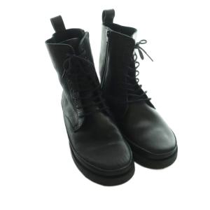 plantation レースアップブーツ ショートブーツ 黒 ブラック /SS OS