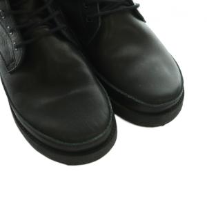 plantation レースアップブーツ ショートブーツ 黒 ブラック /SS OS