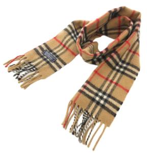 ヴィンテージ マフラー ノバチェック ラムウール ブラウン