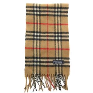 burberrys ヴィンテージ マフラー ノバチェック ラムウール ブラウン