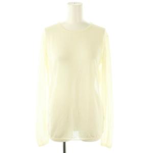 Co/Ny Sheer クルーネックプルオーバー ニット セーター クリーム色 /ES OS