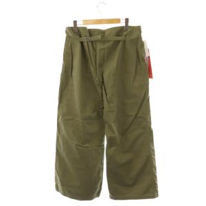 JOHNBULL Attick by 25SS ミリタリーワイドパンツ S カーキ