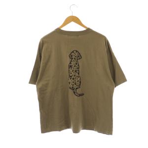 REMI RELIEF 24SS 別注LW加工20 -天竺BIGサイズT Tシャツ TOP DOG カットソー 半袖 M カーキ
