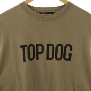 REMI RELIEF 24SS 別注LW加工20 -天竺BIGサイズT Tシャツ TOP DOG カットソー 半袖 M カーキ