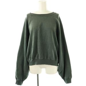 クロップドスウェットプルオーバー トレーナー F ダークグリーン /ES OS