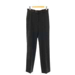 ウール混裾スイッチワイドパンツ I40 ブラック /HK OS SH