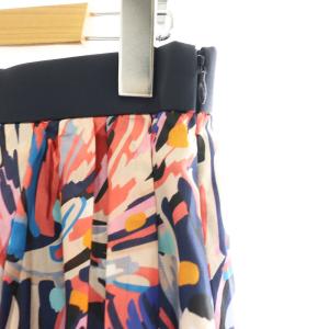 ANAYI モダンペイントプリントタックフレア スカート マキシ ロング 38 マルチカラー /AT OS