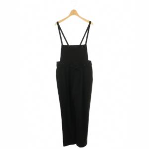 ウールツイルサロペットパンツ 38 黒 ブラック /SS OS