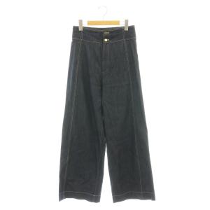 24SS デニムライクワイドパンツ ストレート 36 インディゴ /CX OS