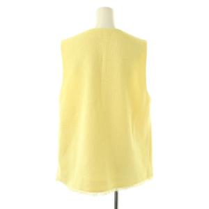 ANAYI 24SS セットアップ カールヤーンツイード Vネックブラウス タイトスカート 38 36 イエロー /DO