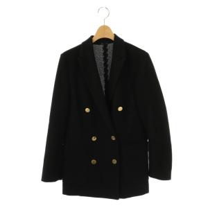 コットンメッシュダブルジャケット テーラード 薄手 38 ブラック /DO OS