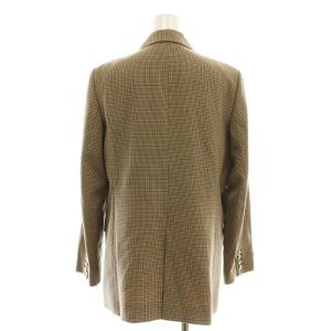 ANAYI ウール チェック柄 テーラードジャケット 総裏地 36 ベージュブラウン /CX OS