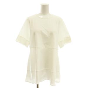 23AW コットンスムースペプラムプルオーバー カットソー 38 白 /CX OS