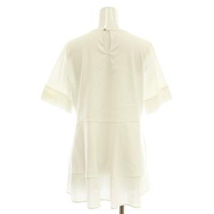 ANAYI 23AW コットンスムースペプラムプルオーバー カットソー 38 白 /CX OS