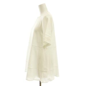 ANAYI 23AW コットンスムースペプラムプルオーバー カットソー 38 白 /CX OS