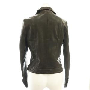 ANAYI シープスキン ライダースジャケット 36 ダークブラウン /CX OS