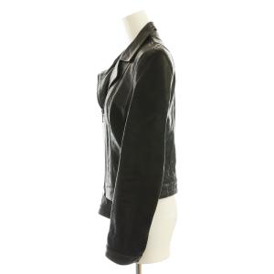 ANAYI シープスキン ライダースジャケット 36 ダークブラウン /CX OS