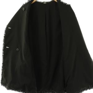 MILA OWEN MILAOWEN 24SS フリンジコクーンツイードWベスト 前開き ラメ 0 黒 ブラック /AT OS