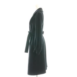 ADORE カシミヤウール ベルテッド コート チェスター ロング 36 黒 ブラック /AT OS