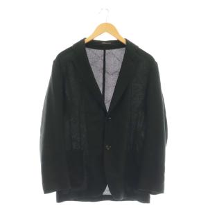 メッシュ ジャケット テーラード ブレザー 48 黒 ブラック /AT OS