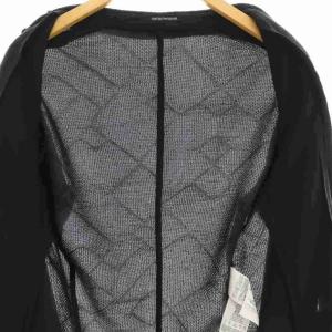 EMPORIO ARMANI メッシュ ジャケット テーラード ブレザー 48 黒 ブラック /AT OS