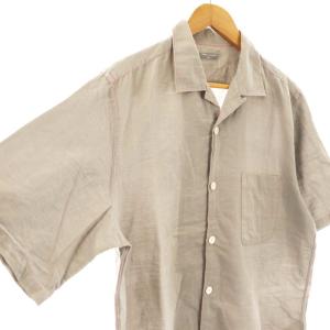 COMME des GARCONS HOMME AD2003 オープンカラーシャツ 開襟シャツ 半袖 グレー HJ-B081 /DF OS