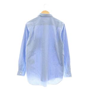 COMME des GARCONS ストライプ 長袖シャツ サックスブルー 白 ホワイト /SS OS