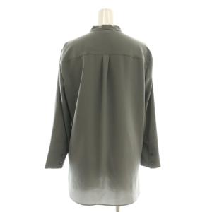 Theory 23AW Prime GGT Tie Blouse ブラウス 長袖 ボウタイ S グレー /AT OS