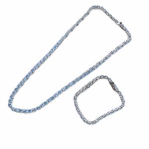 ネックレス ブレスレット セット ブルー /YO21