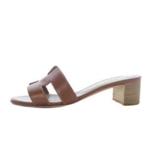 HERMES オアジス サンダル 37 ブラウン