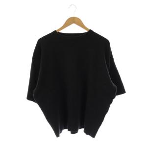 25SS リサイクルコットン スムース ニットティー Tシャツ カットソー M ブラック /ES OS