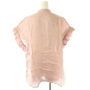Liesse リネンフリルスリーブブラウス プルオーバー ピンク /DF OS