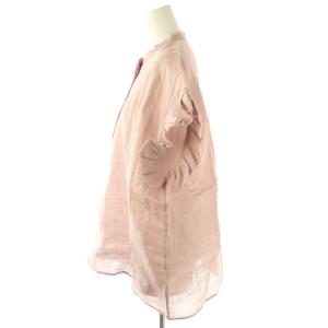 Liesse リネンフリルスリーブブラウス プルオーバー ピンク /DF OS