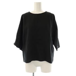 25SS ハイブリッドラミーTトップス ブラウス ブラック /ES OS