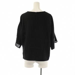 Spick&Span 25SS ハイブリッドラミーTトップス ブラウス ブラック /ES OS