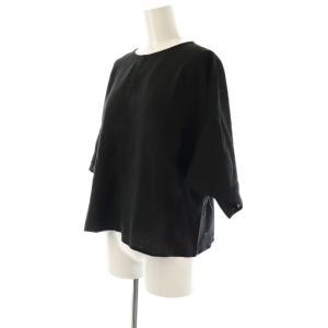 Spick&Span 25SS ハイブリッドラミーTトップス ブラウス ブラック /ES OS