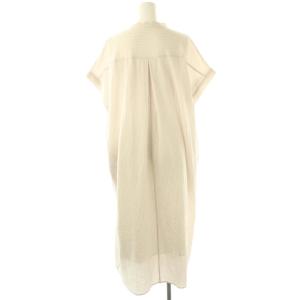 自由区 23SS リネン混ワンピース 38 ライトグレージュ オフホワイト /DO OS