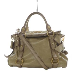 ハンドバッグ 2way リボンモチーフ ベージュ