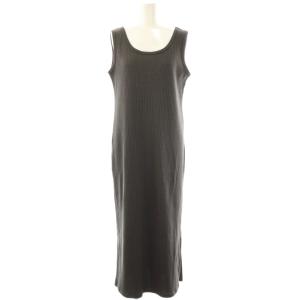 24SS 2WAYリブタンクワンピース ロング ノースリーブ 36 グレー /DF OS