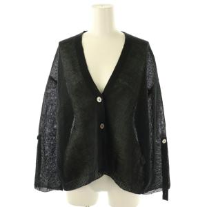 25SS リネンカーディガン ニット F ブラック /DF OS